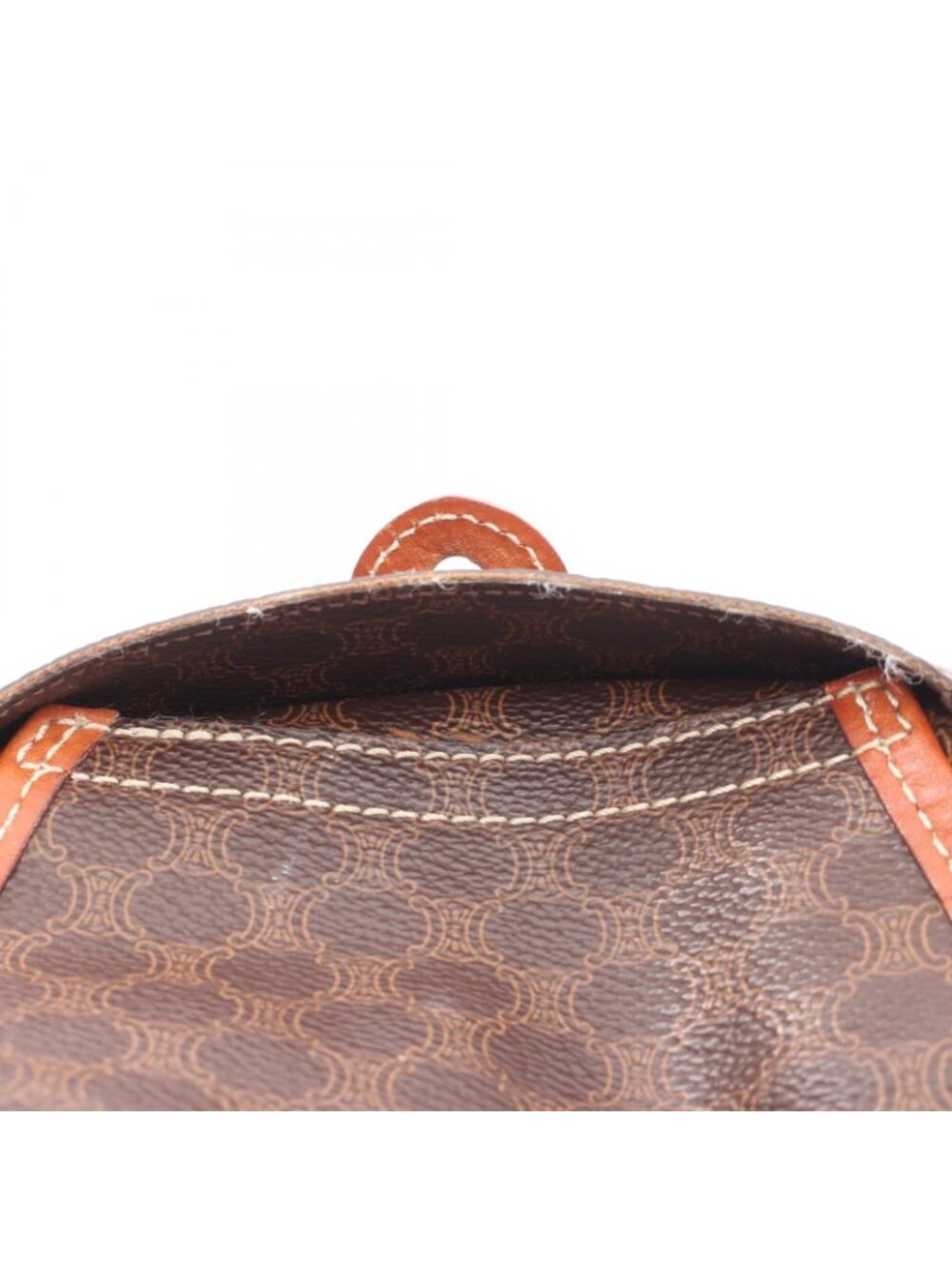 Celine Backpack Macadam Brown Canvas Leather - Picture 9 of 9